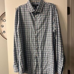 Mizzen + Main Leonard mens long sleeve button up XXL trim
